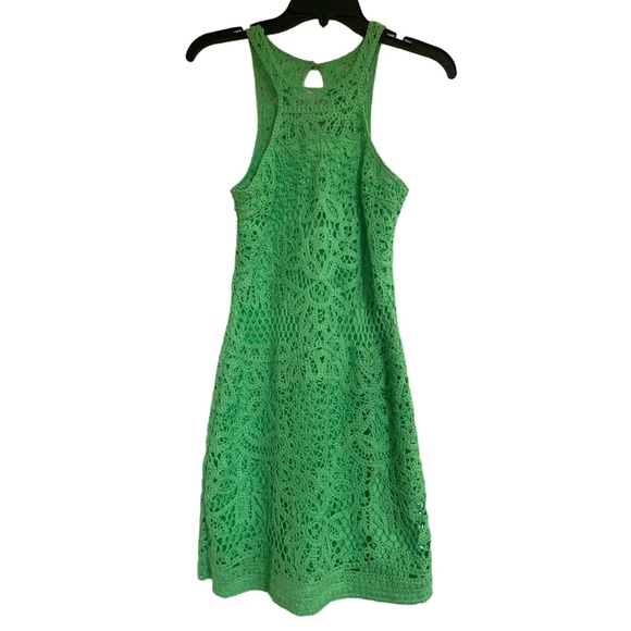 Lilly Pulitzer Jamie Above the Knee Crochet Line Green Women's Size XS - Picture 3 of 11